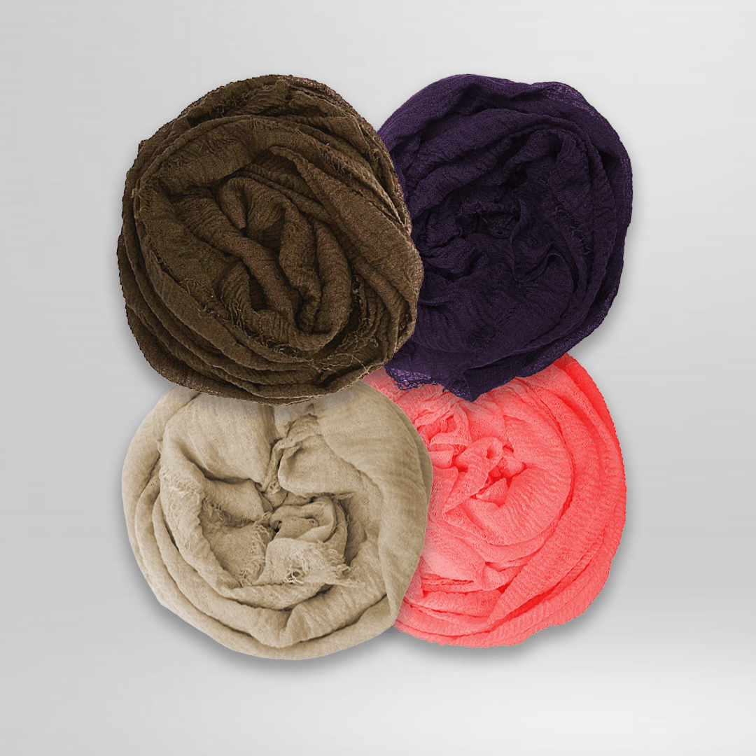 Crinkle Crimps – Bundle Of 4 - Scarfs.pk