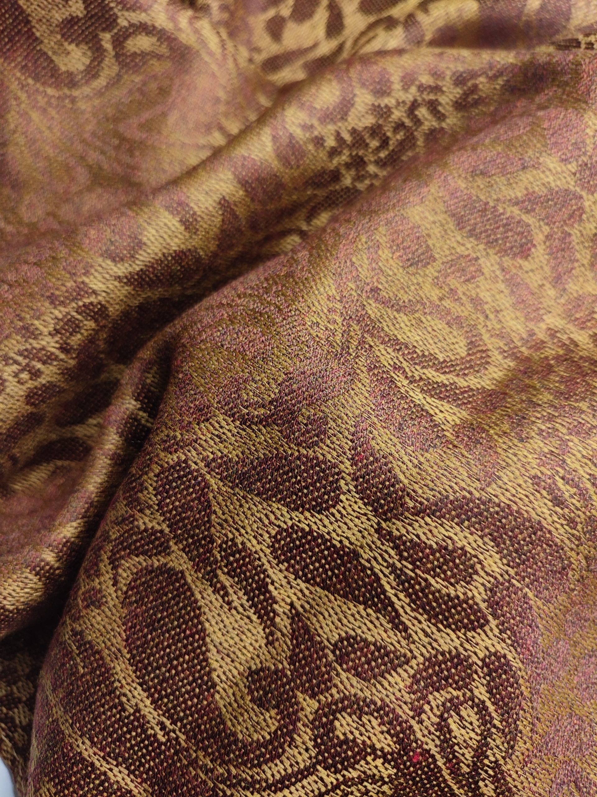 Pashmina Jacquard Scarfs - Brown - Scarfs.pk #1 Online Hijab Store