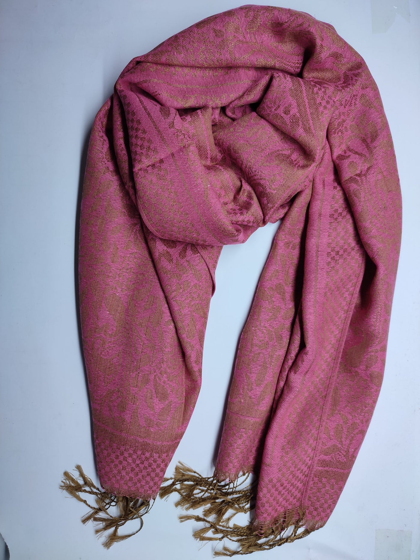 Pashmina Jacquard Scarfs - Pink - Scarfs.pk #1 Online Hijab Store