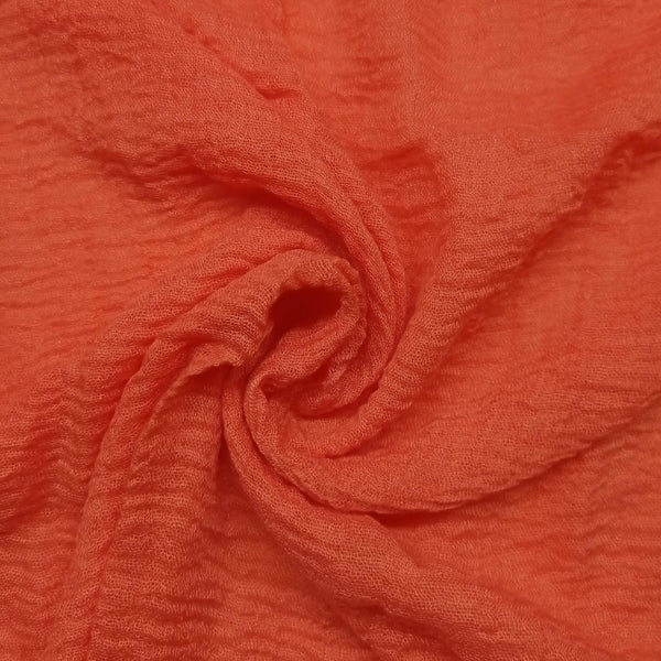 Smooth Crinkle Crimps - RUST - Scarfs.pk