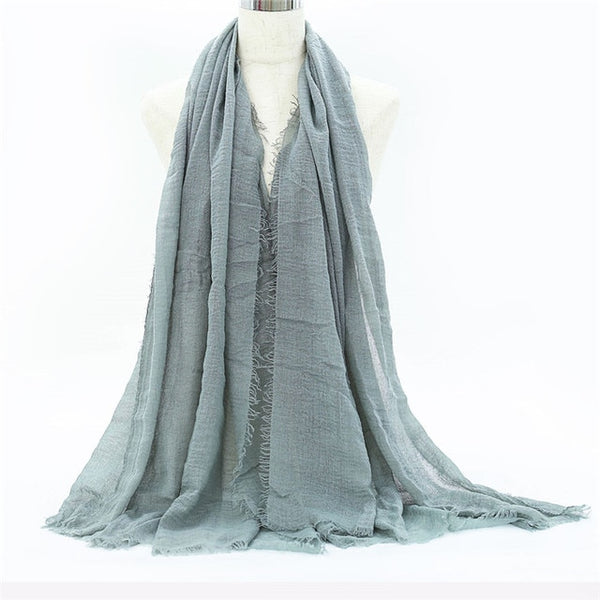 Smooth Crinkle Crimps - STONE GREY - Scarfs.pk