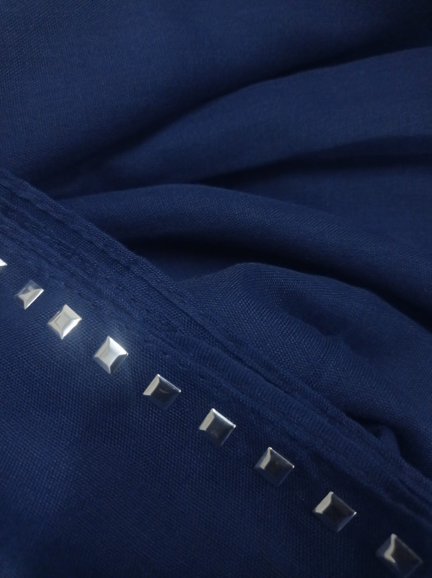 Studded Hijab - Navy Blue - Scarfs.pk #1 Online Hijab Store