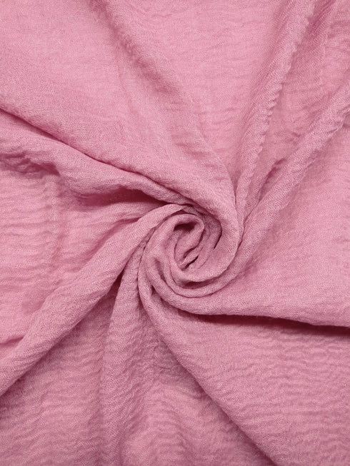 Smooth Crinkle Crimps - Tea Pink - Scarfs.pk